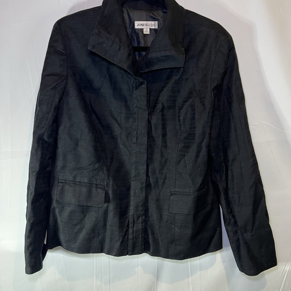 Jones & Co Women's Blazer Sz 14 Black Career Business‎ Jacket Professional